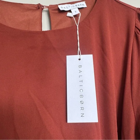 NWT Baltic Born Naomi Short Sleeve Maxi Dress in Cinammon Brown Small - Picture 6 of 7